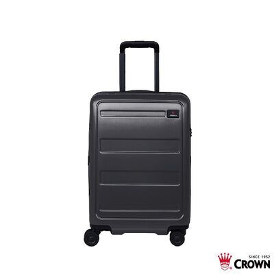 【CROWN 皇冠】C-F1783 21吋拉鍊箱-珠光鐵灰