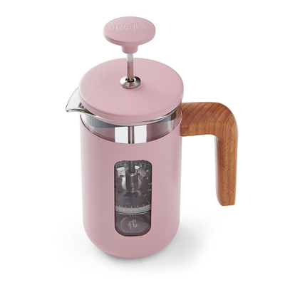 沾沾生活DipDipLife | La Cafetiere｜皮薩不鏽鋼濾壓壺｜粉色(大)1000ml