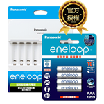 【Panasonic 國際牌】BQ-CC63 智控 8 槽電池充電器+ eneloop 鎳氫充電電池-標準款(4號4入), , large