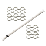 No-drill telescopic pole - white pattern - 2.6-3.1 meters (includes 20 lifting rings), , large