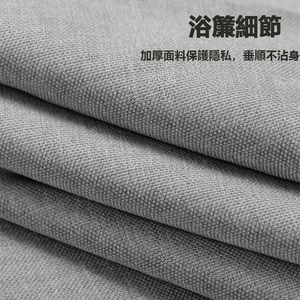 Thickened Roman-style shower curtain (180cm wide x 220cm high) made of imitation linen polyester fabric with large perforations, suitable for Nordic and waterproof applications.