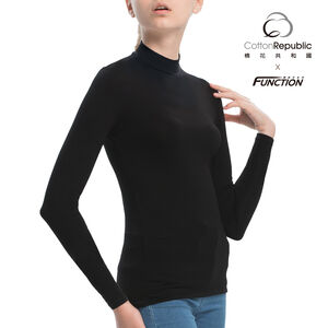 CR Function 倍暖輕彈發熱衣女半高領-M(顏色隨機出貨)