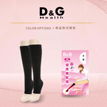 【D&G】2入組-健康露趾中筒襪(DL1082 機能襪 壓力襪 彈力襪 美腿襪), 黑色*2, large