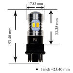 【PA LED】3157 1157 雙色 LED燈泡 黃光 白光 小燈 日行燈 方向燈 12晶 5630 魚眼透鏡, , large