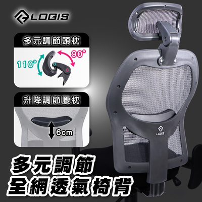 (LOGIS) 辦公椅專用替換椅背｜透氣網布 電腦椅椅背【EBTN-T85】