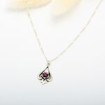 【Angel & Me】Ruby Iris s925 sterling silver necklace mother's Day, , large