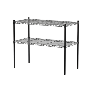 【Y HOUSE】90x45x75cm Lightweight Two-layer Iron Rack Iron Rack Shelf - Painted Black