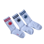 [Kaimei Cotton Industry] 10 pairs of random excellent MIT Taiwan-made combed cotton 2/2 pure cotton women's socks thin stripe leaf style socks short socks calf socks, , large