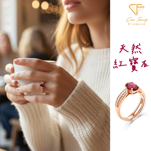 【CF鑽飾】戒指《沐光》天然紅寶石 1克拉純銀女戒