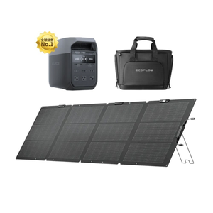 【固士特】EcoFlow Delta 3 戶外儲電設備+110W 太陽能板+防水收納包(防颱必備 停電神器)