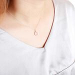 【Angel & Me】水滴 粉晶 (大) Rose Quartz s925 純銀 項鍊 禮物, , large
