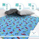 ［熊棉］多功能靜音防水墊｜加強止滑款｜中｜歡樂樹屋-深藍｜靜音防水 翻身無聲 乾爽防護 親膚柔軟 安心入睡 好清潔 超止滑, , large