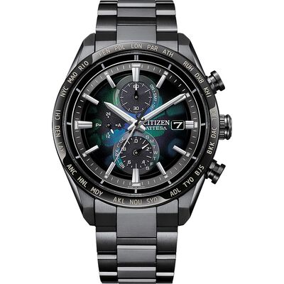 CITIZEN 星辰 100週年限量宇宙幻彩 鈦金屬光動能電波手錶 AT8286-65E