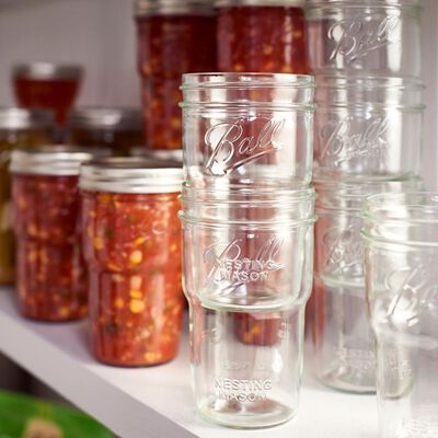 [Ball®單入]16oz 寬口疊疊罐 Nesting Mason Jar Wide Mouth 梅森罐 玻璃瓶 密封罐 收納