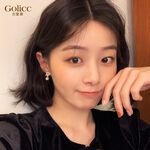 【Gulicc】古莉可 耳環 輕奢鑲鑽珍珠耳環, , large