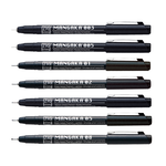 【Kuretake 吳竹】ZIG 漫畫代針筆 黑色 0.03mm~0.8mm /支 CNM-003~08-5V(日本品牌)  -  0.05mm, , large