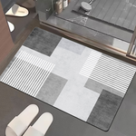 Nano suede soft diatomaceous earth water-absorbent anti-slip floor mat, , large