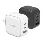 【現貨】HODA 65W GaN 氮化鎵智慧方型充電器｜三孔快充 兩孔TypeC + 一孔USB｜原廠保固 飛象國際, , large