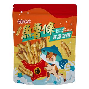 fish craker garlic pepper flovor