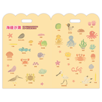 [風車圖書] 有趣情境泡泡貼-海邊沙灘, , large