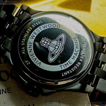 [星晴錶業]Vivienne Westwood手錶,38mm,VW30329黑色錶面黑錶殼深黑色精鋼錶帶款, , large