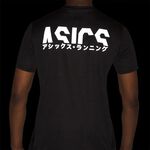Asics T-Shirts 男女 大童 短袖 T恤 運動 跑步 吸濕排汗 輕量 海外版 黑 [2011A813-001, , large