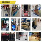 單隻 萬向伸縮帶欄柱（銀柱）RS-A2SR（200cm）織帶色可換 不銹鋼伸縮圍欄 台灣製造, , large