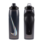 NIKE REFUEL BOTTLE 瓶蓋擠壓水壺 32OZ/946ml 運動水壺 便攜 防漏 好抓握 N100767005432黑銀、N100767012532白、N100767042032藍黑, , large