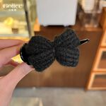 【Gulicc】古莉可 髮夾 毛呢蝴蝶結丸子頭抓夾, , large