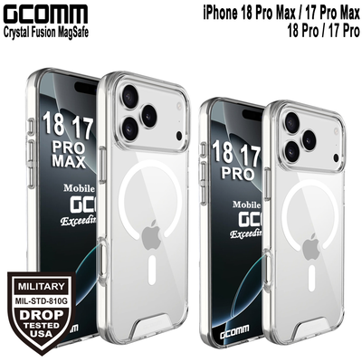 GCOMM iPhone 18 Pro Max 17 Pro Max / 18 Pro 17 Pro 磁吸晶透軍規防摔殼 Crystal Fusion MagSafe相容