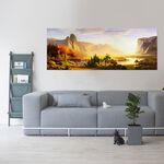 【御畫房】湖邊美景 國家一級畫師手繪油畫60&times;120cm(VF-54), , large