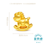 【童樂繪金飾】搖出好運 兒童紅繩手鍊 附贈馬年平安符 約重0.07錢&plusmn;0.02 (滿月禮 彌月金飾 黃金999), , large