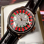 [星晴錶業]GEYA手錶,46mm,G78187GHKK彩色錶面玫瑰金錶殼深黑色真皮皮革錶帶款, , large