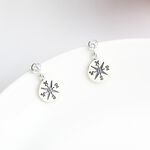 【Angel & Me】Lucky compass s925 sterling silver earrings birthday gift, , large