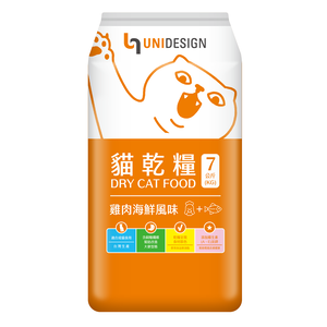 UNIDESIGN 貓乾糧(雞肉海鮮風味)7KG