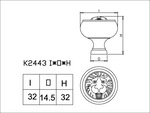 Zinc Knob, , large