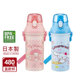 【百科良品】日本製 三麗鷗 大耳狗 美樂蒂 彈蓋直飲水壺 隨身瓶 480ML(附背帶), , large