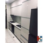 【KW廚房世界】系統廚具 廚房設計 客製化 廚櫃 流理台 工廠直營 一字型 240公分 白鐵檯面 櫻花 IH爐 烘碗機 排油煙機, , large