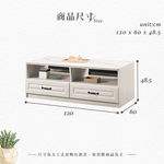 【Hampton 漢汀堡】佐森4尺岩板四抽大茶几, , large