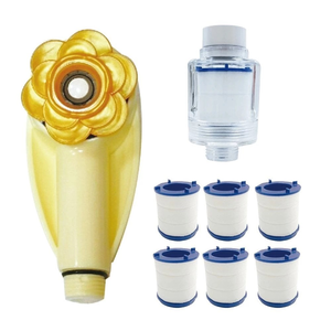 [春佰億]水摩爾迷你SPA旅行淨水百變蓮蓬頭F1+除氯過濾器+替換濾芯6顆
