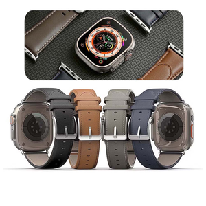【山水之寶】DUX DUCIS Apple watch 44/45/49/S10 46/S11 46mm錶帶 不銹鋼針扣 優質皮革錶帶