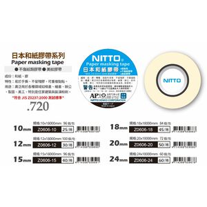 NITTO  日本和紙膠帶(多款)12mm