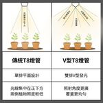 【君沛】V型雙排 40W 高功率 3呎 T8一體式植物燈 加強型光譜 抑制徒長 龍舌蘭 多肉 塊根控型 層架補光 免燈座, , large