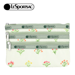 Lesportsac 3-Zip Cosmetic 三層拉鍊化妝包 收納包 盥洗包 女包 男包(盛夏草原), , large