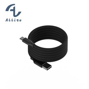 [萬摩科技]Allite Easy Cable 磁吸收納編織快充線（USB-A to USB-C）質感黑