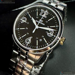 [星晴錶業]WAKMANN手錶,40mm,WA00051黑色錶面銀錶殼銀色精鋼錶帶款, , large