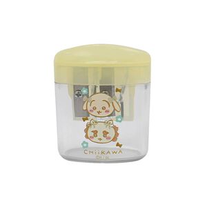 吉伊卡哇橢圓雙孔削筆器-黃