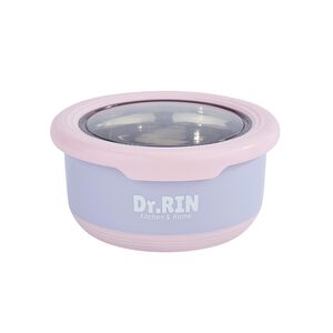 Dr.RIN不鏽鋼雙層隔熱碗1200ml-紫