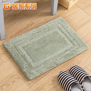 【G+居家】回型加厚記憶綿毛絨彈力吸水地墊40x60公分(止滑墊/防滑墊/衛浴墊/玄關墊)