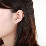 【Angel & Me】皇冠 3mm 瑞士彩鑽 單鑽一對 s925 純銀 耳環 耳夾, , large